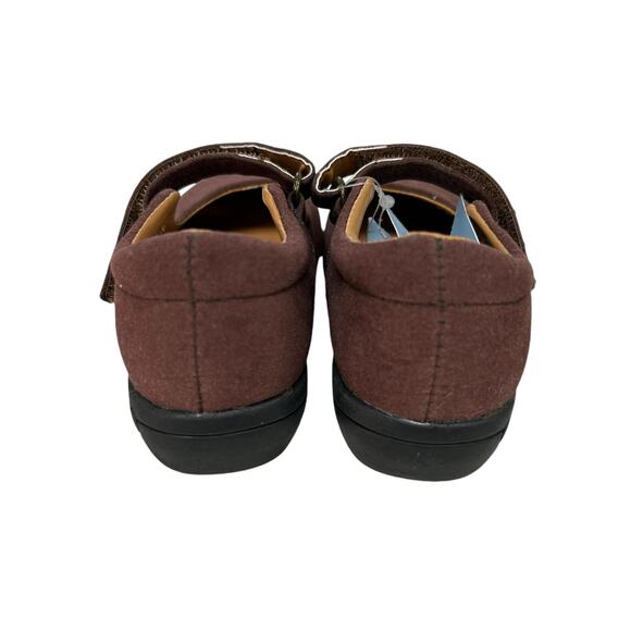 NWD Angel Baby Shoes Brown Hook & Loop Closure Girls Mary Jane Shoes 5 - Picture 5 of 9